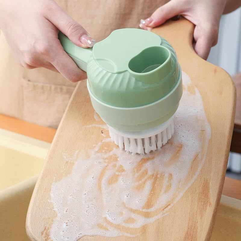 4 in 1 Handheld Electric Vegetable Cutter Set Portable Wireless Garlic Mud Masher Garlic Press and Slicer Set Multifunctional