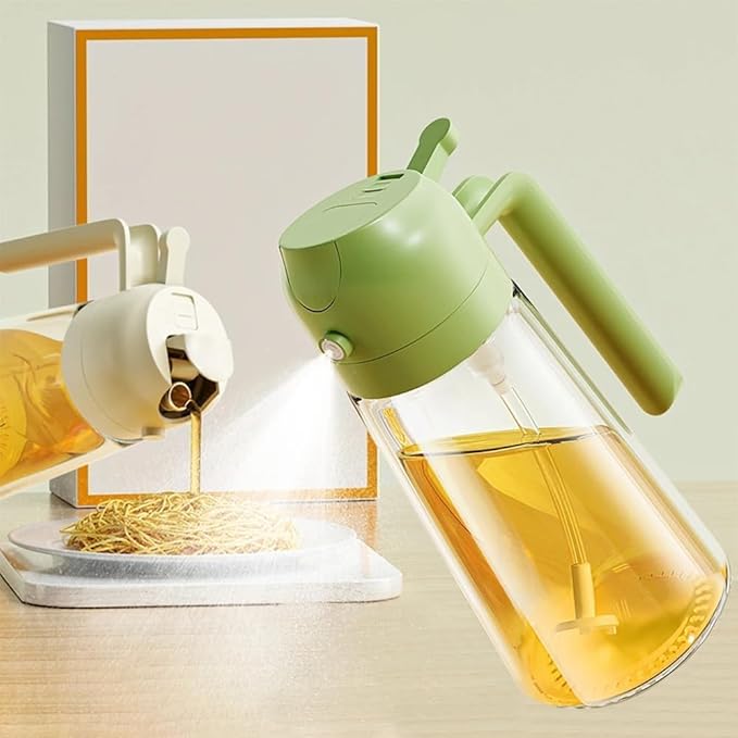 Oil Sprayers, 2 in 1 Olive Oil Dispenser and Oil Sprayer Oil Pots for Kitchen, Oil Sprayer for Air Fryer, Salad,BBQ,Roasting, Oil Vinegar Bottle Dual-use Kitchen Cooking Tool(multi colour)
