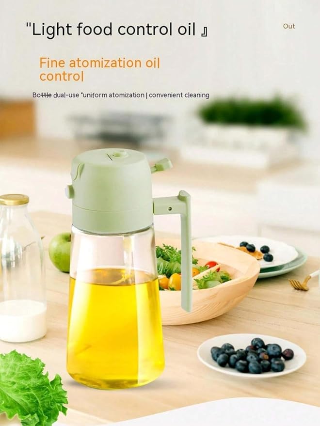 Oil Sprayers, 2 in 1 Olive Oil Dispenser and Oil Sprayer Oil Pots for Kitchen, Oil Sprayer for Air Fryer, Salad,BBQ,Roasting, Oil Vinegar Bottle Dual-use Kitchen Cooking Tool(multi colour)